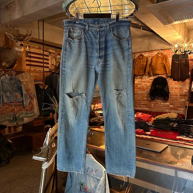 90s USA 빈티지 리바이스 501xx 0000 데님 팬츠