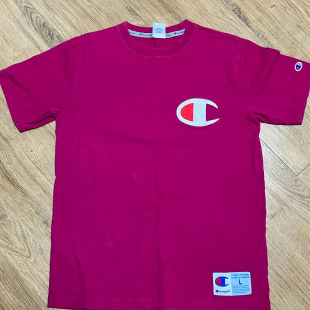 챔피온 핑크 티셔츠