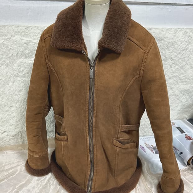 빈티지 양가죽 메리노 양털 무스탕