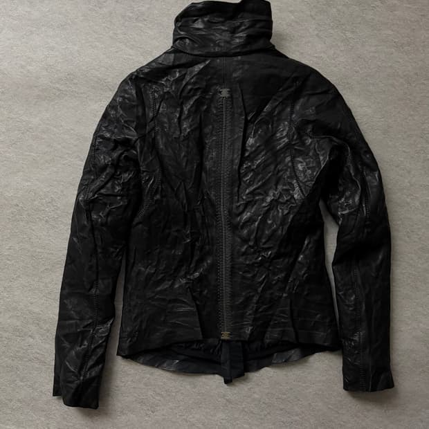 Isaac sellam 주름가공 램스킨자켓