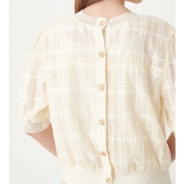 한섬 sjsj 2022 시아서커 투웨이 글리터 탑 76-90-155사이즈