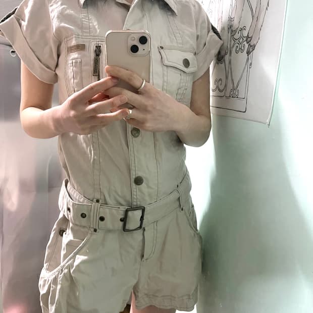 버버리 블루라벨 사파리 점프수트 