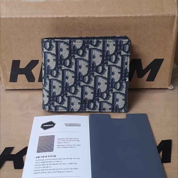 디올 오블리크 반지갑/지갑 정품S급(감정O)