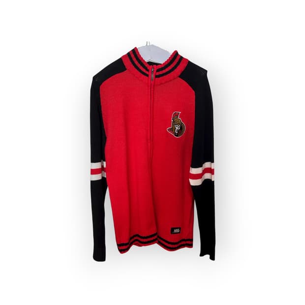 빈티지 NHL 니트집업 + 목도리