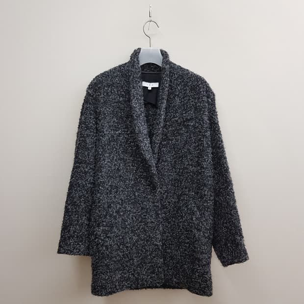 IRO 알파카 울 블렌드 부클 텍스처 하프 코트 34사이즈