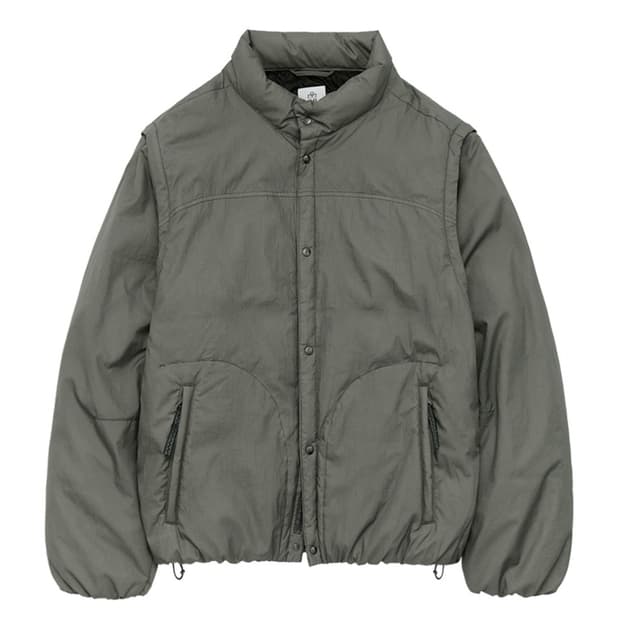 폴리테루 모듈러 스냅 퍼프 자켓 세이지