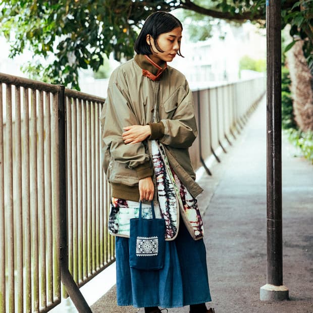 HAVERSACK × fennica 빔즈 별주 개버딘 블루종