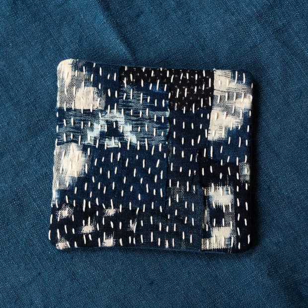 빈티지 카스리 패치워크 자수 코스터 : 닐라