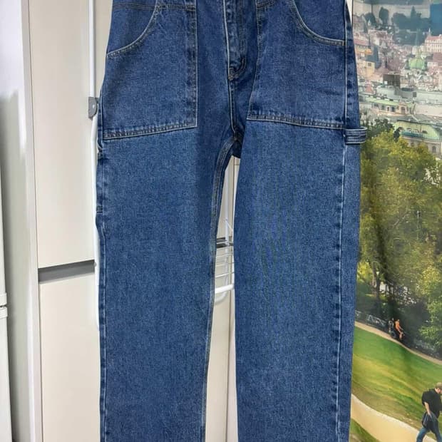 플라스틱프로덕트 MPa 페인터 데님팬츠 (블루)