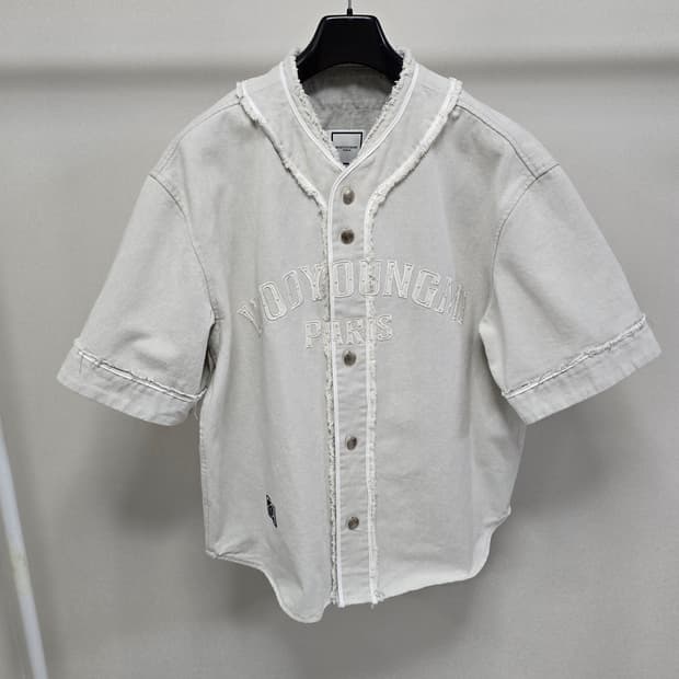 25ss 우영미 코듀로이 베이스볼 로고 반팔 셔츠 46사이즈 95 판매