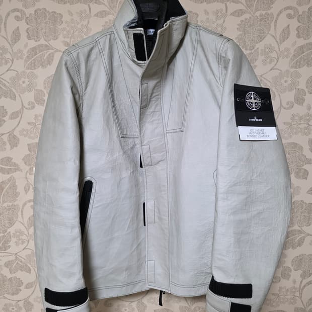 스톤아일랜드 가죽 레더 아이스자켓