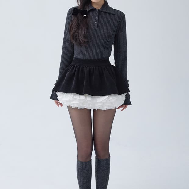 더티스 ROMANTIC BOUQUET LAYERED SKIRT_TT5W5