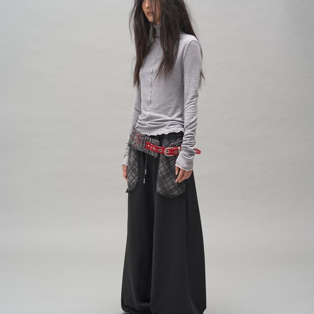 솜속 체크 스웨트팬츠