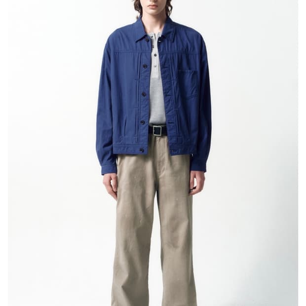 가먼트다이드 텐셀 진 자켓 WASHED BLUE