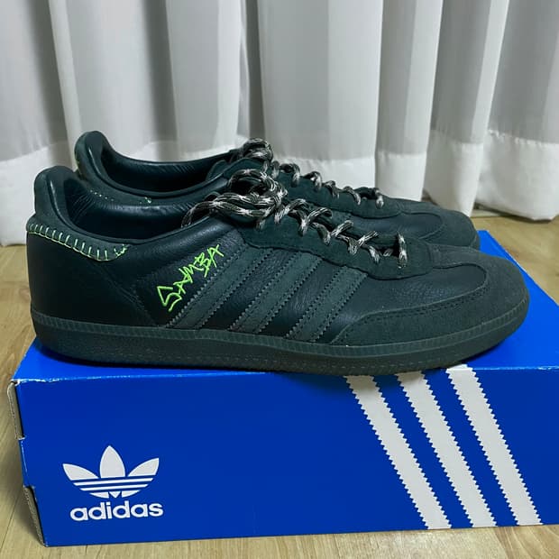 아디다스 삼바 조나힐 콜라보 아론레빈 그린스웨이드