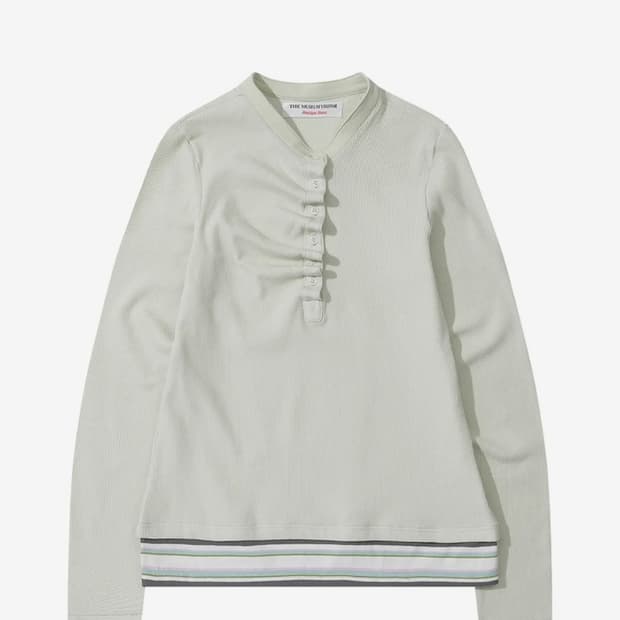 더뮤지엄비지터 헨리넥 롱슬리브 