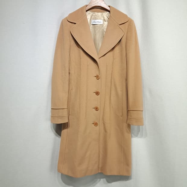 CL224 L 막스마라 90s 앙고라울 카멜 싱글 코트