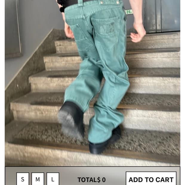 (착샷0)MPa CALF POCKET PANTS (EMERALD) L