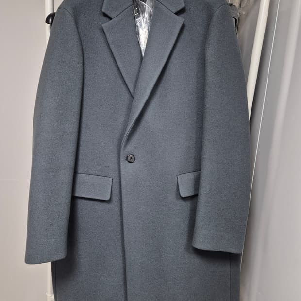 질스튜어트 뉴욕 울캐시미어 세미더블 원버튼 코트 그레이 M 사이즈