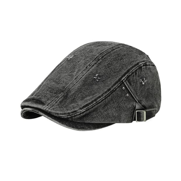 보헴서 WASHED DENIM HUNTING CAP, SNOW GRAY
