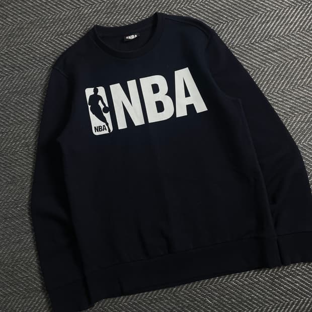 NBA 올드스쿨 빅로고 맨투맨 네이비y 3909