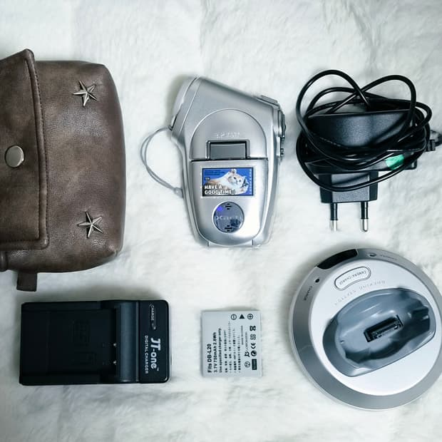 산요작티 캠코더 풀구성 빈티지 카메라 실버그레이