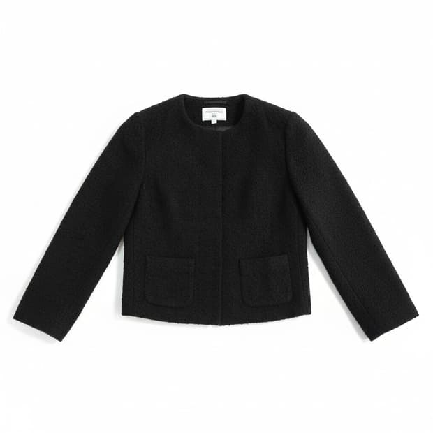 코스모폴리탄 블랙 트위드 자켓