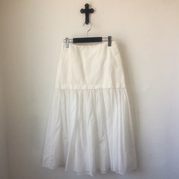 Layered point long skirt