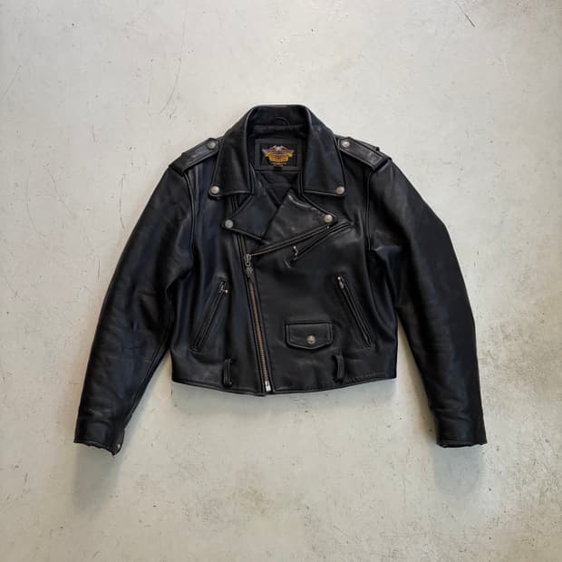 할리데이비슨 빈티지 소가죽 라이더 자켓 M