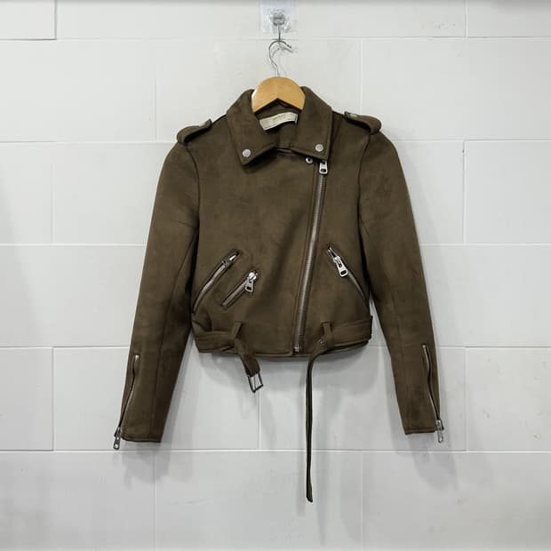 자라 스웨이드 라이더 자켓