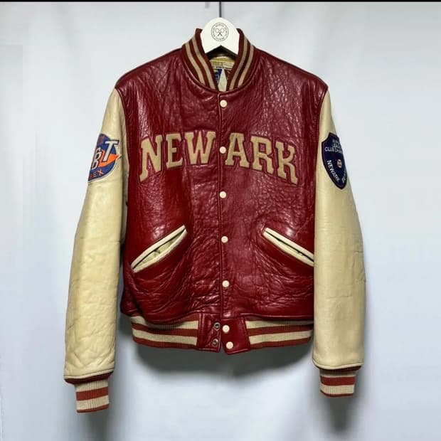 아비렉스 90s 빈티지 레더 바시티자켓