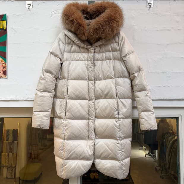 Feyem 리얼 구스 다운 퍼 후드 패딩 파카 38