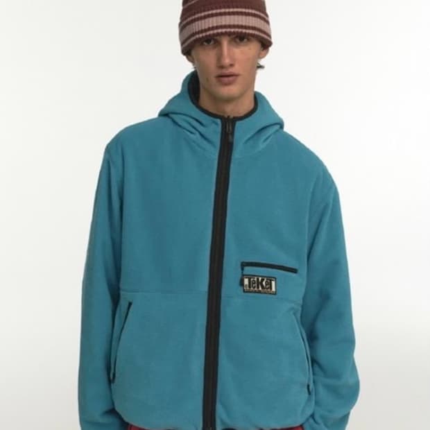 새제품.공용L) 테켓 위켄드 리버시블 플리스 자켓 틸 블루 후리스