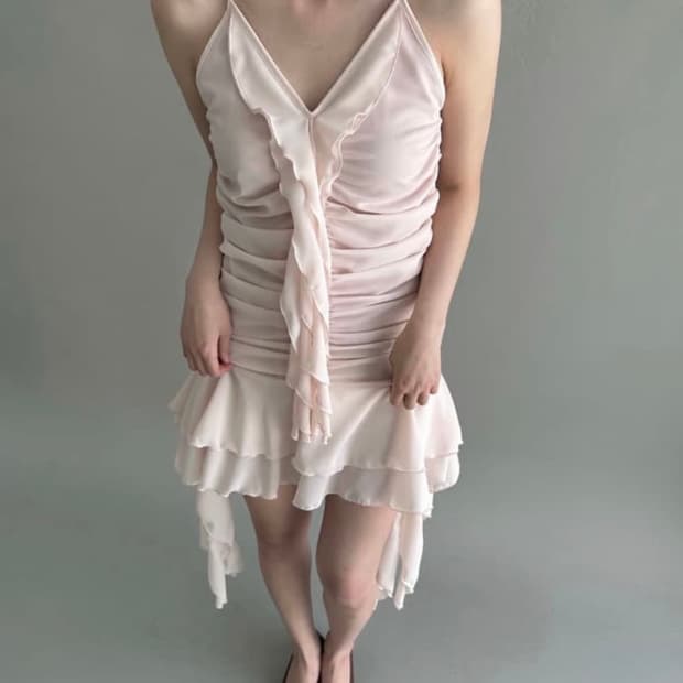 뉴얼린 핑크 나시원피스