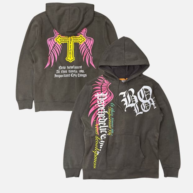 punk wing cross hood t-shirt