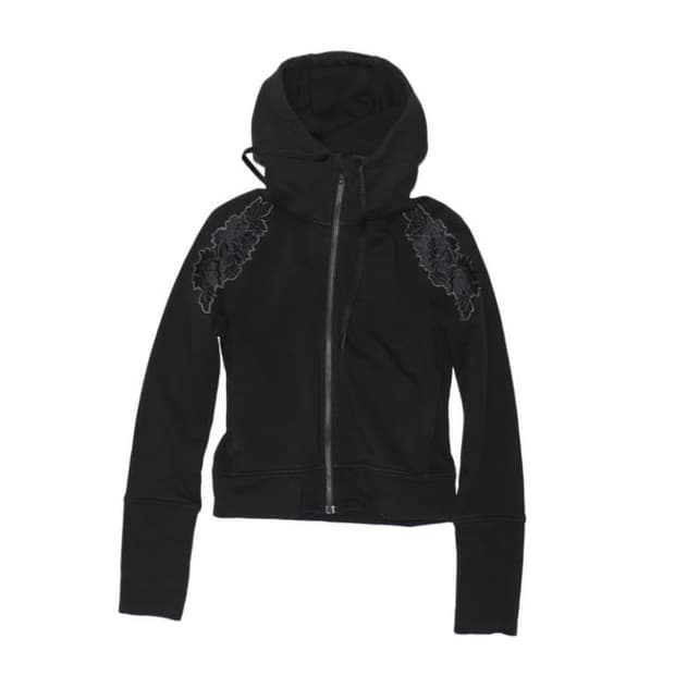 룰루레몬 포스트로너 블랙 자수 후드집업