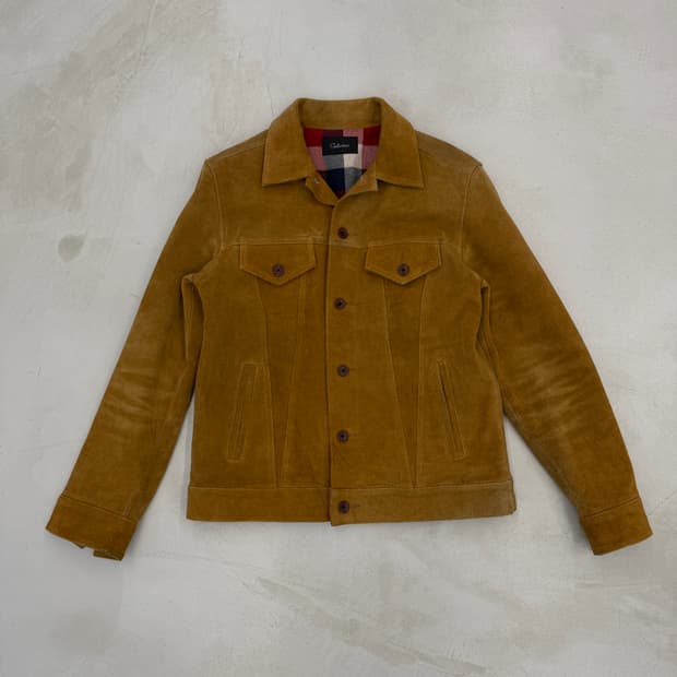 Collective(콜렉티브) 천연 소가죽 스웨이드 자켓