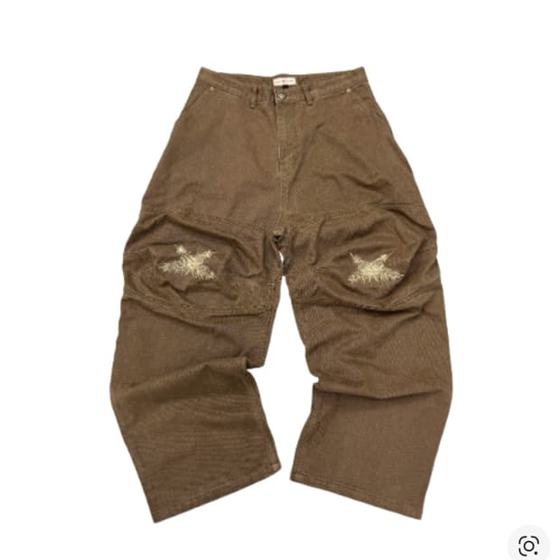 아오이로 오오키 페더 팬츠 토바코 브라운