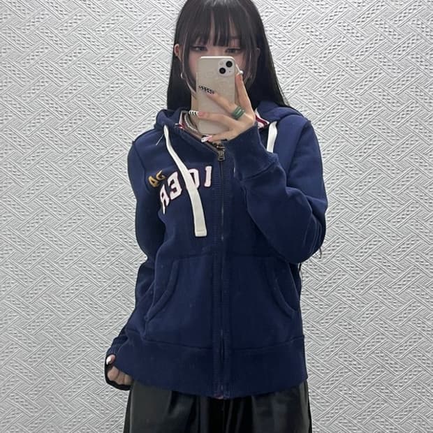 타미힐피거 레트로 Y2K 00's 약기모 후드집업 M C10354