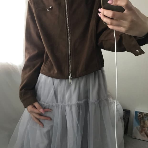 빈티지 브라운 스웨이드 자켓