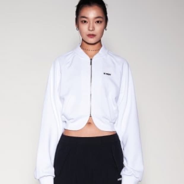 널디 엔와이 크롭 자켓 흰색 의류 점퍼 가디건
