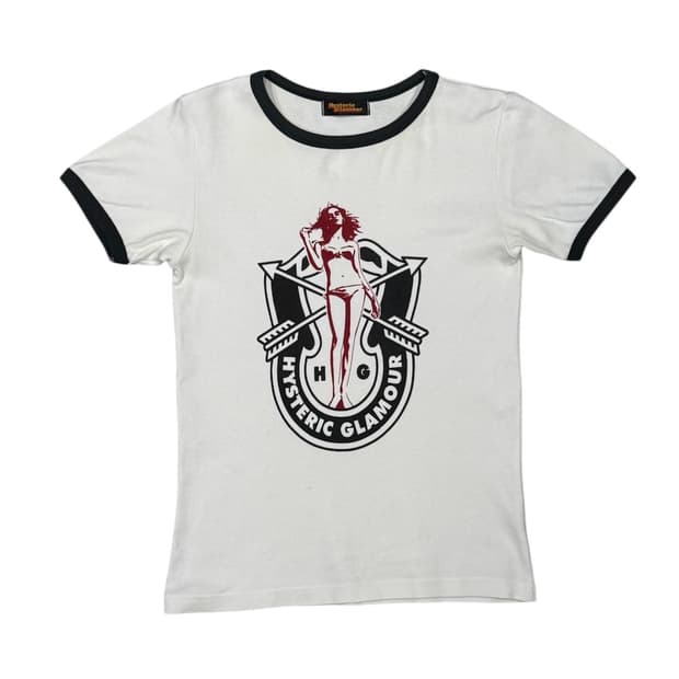 히스테릭 글래머 아카이브 히스걸 링거티 반팔 티셔츠