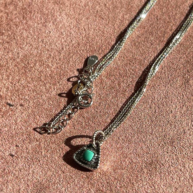 S925 Triangle Pendant Necklace 남자목걸이