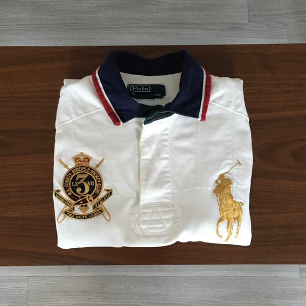 폴로 빅포니 긴팔 럭비티 아이보리