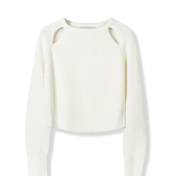 어반드레스 Ribbed Cut-out Knit IVORY