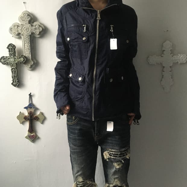 Multi pocket high neck jacket