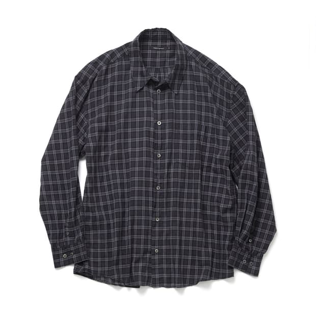 해칭룸 Shirt Tertan Check Dark Navy 4size