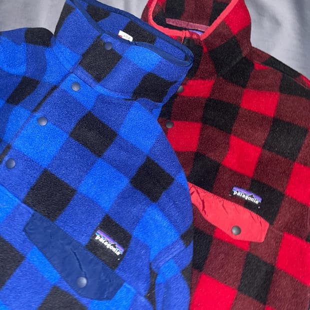 파타고니아 버팔로 체크 신칠라 스냅티 M