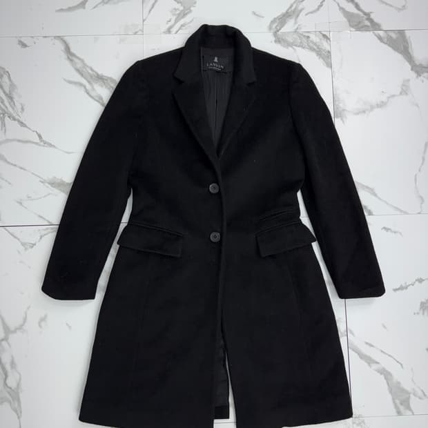 랑방컬렉션 블랙 울 코트