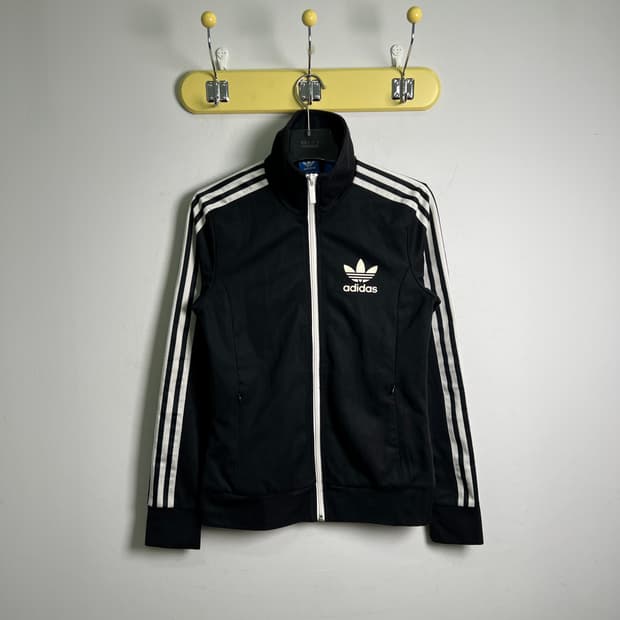 아디다스 블랙 유로파 트랙탑 립 져지 90